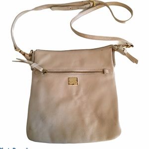 Kooba Off-White Pebbled Leather Crossbody bag